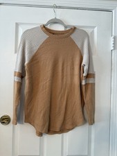 American Eagle Women s Small Two Toned Waffle Knit Long Sleeve Shirt