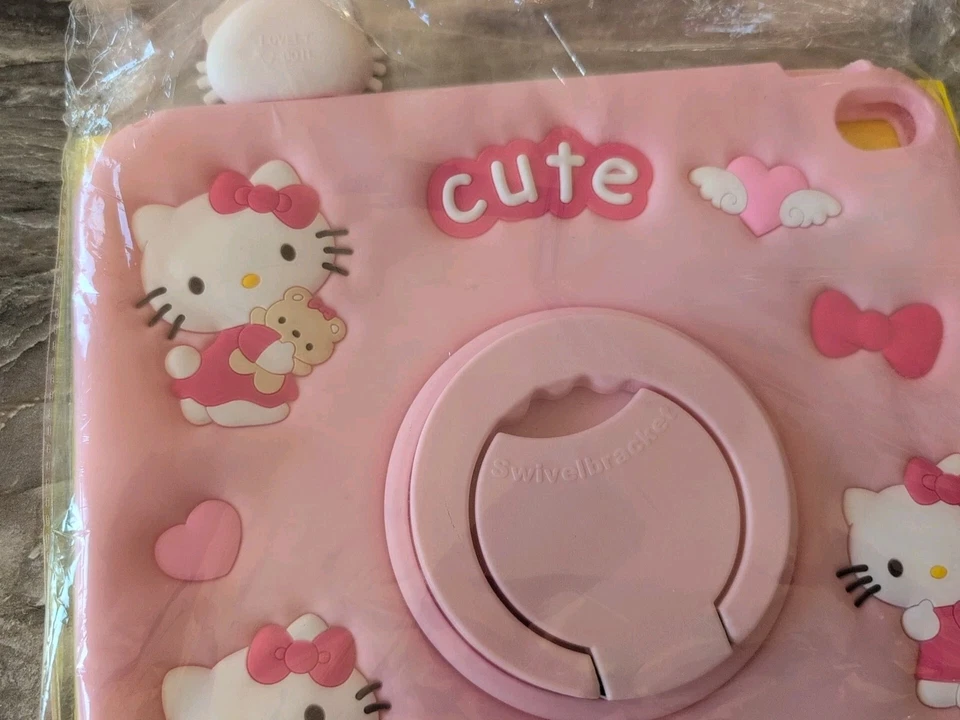 Hello Kitty Bear Case for iPad 10th Gen 2022 Silicone Tablet Cover Pink 10.9 NEW - Image 3 of 4