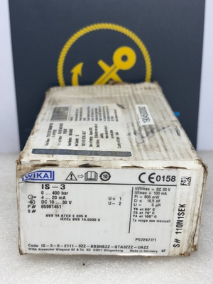 #ad WIKA IS 3 0 2111 3ZZ BBSNBZZ GTA3ZZZ UAZZ Pressure Transmitter 0 400 BAR $459.99