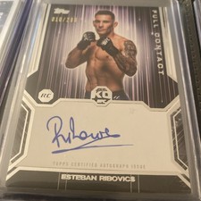 2025 Topps UFC Knockout Esteban Ribovics Full Contact Auto RC Rookie #/299