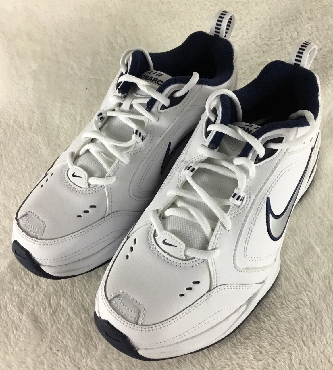 Nike Air Monarch IV 102 scarpe da passeggio uomo 7.5 4E pelle bianca 416355 102