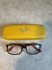 Ray-Ban RB1570 3652 Matte Black Red Kids Eyeglasses Frame 47-16 With Case 