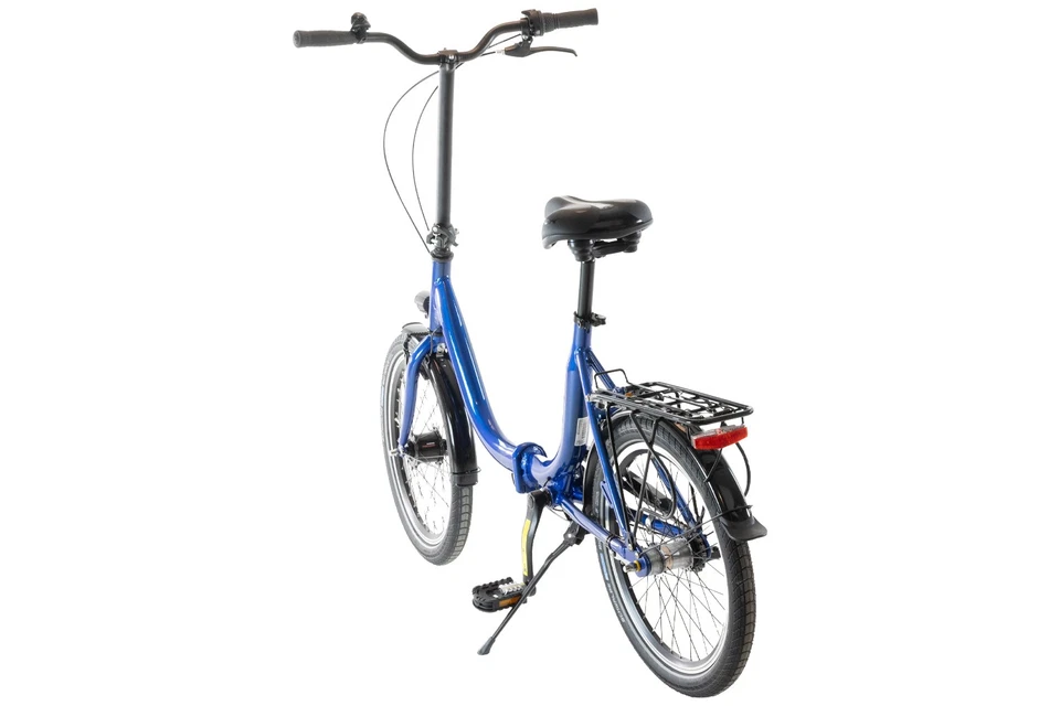 20 Zoll Alu Klapp Falt Fahrrad Shimano 3 Gang Rücktrittbremse Folding Bike blau - Bild 3 von 4