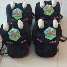 Minecraft Ender Dragon Kids Backpack Black Purple Medium Adjustable Strap