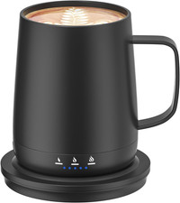 Smart Heated Coffee Mug 14Oz Rechargeable Temperature Control Cup With Lid Black