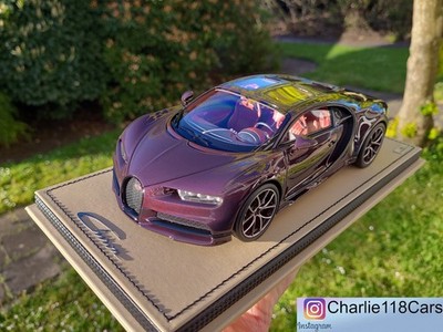 MR Collection 1/18 Bugatti Chiron Sky View Red Carbon   no hh henson veyron divo