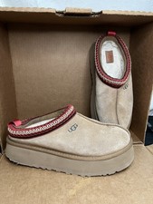 UGG Tazz Slipper Platform Chestnut Red Tasman Braid Women's Size 8