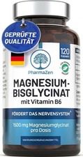Magnesium Bisglycinat mit Vitamin B6 Hochdosiert 1500 mg 120 Kapseln