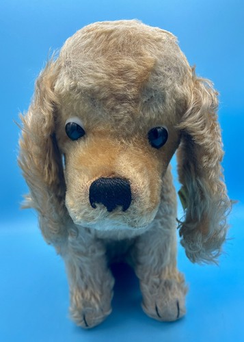 VINTAGE STEIFF SITTING COCKER SPANIEL CANE 10” testa girevole usura pesante LEGGI - Foto 9 di 23