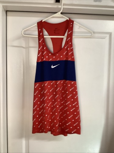 Women's Nike Miler Stars Running Tank Red White Blue Size Large - Picture 1 of 8