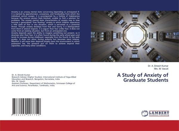 A. Dinesh Kumar (U. A.) | A Study Of Anxiety Of Graduate Students | Taschenbuch-image