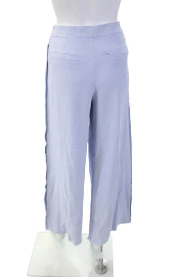 Pantalones ACNE Studios para mujer con botones laterales tiro alto pierna ancha azul hielo talla 40 EUR Foto 3 de 4