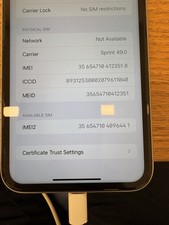 Apple iPhone 11 Sprint/T-Mobile 64GB Purple (Clean&Paid off