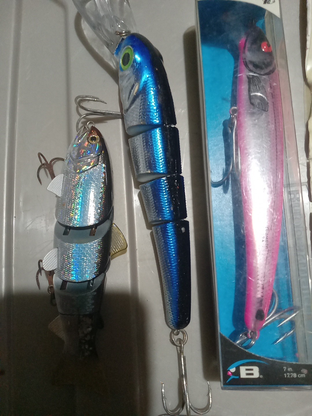 5 Musky Lures. 3 new In Box 2 Jointed Barley Used.  - Image 14