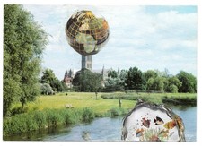 Mail Art David Greenberger "The Globes" original collaged postcard 2026