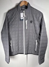 Cutter & Buck Jacket Mens Medium Grey CB Drytec Quilted Padded Golf New With Tag