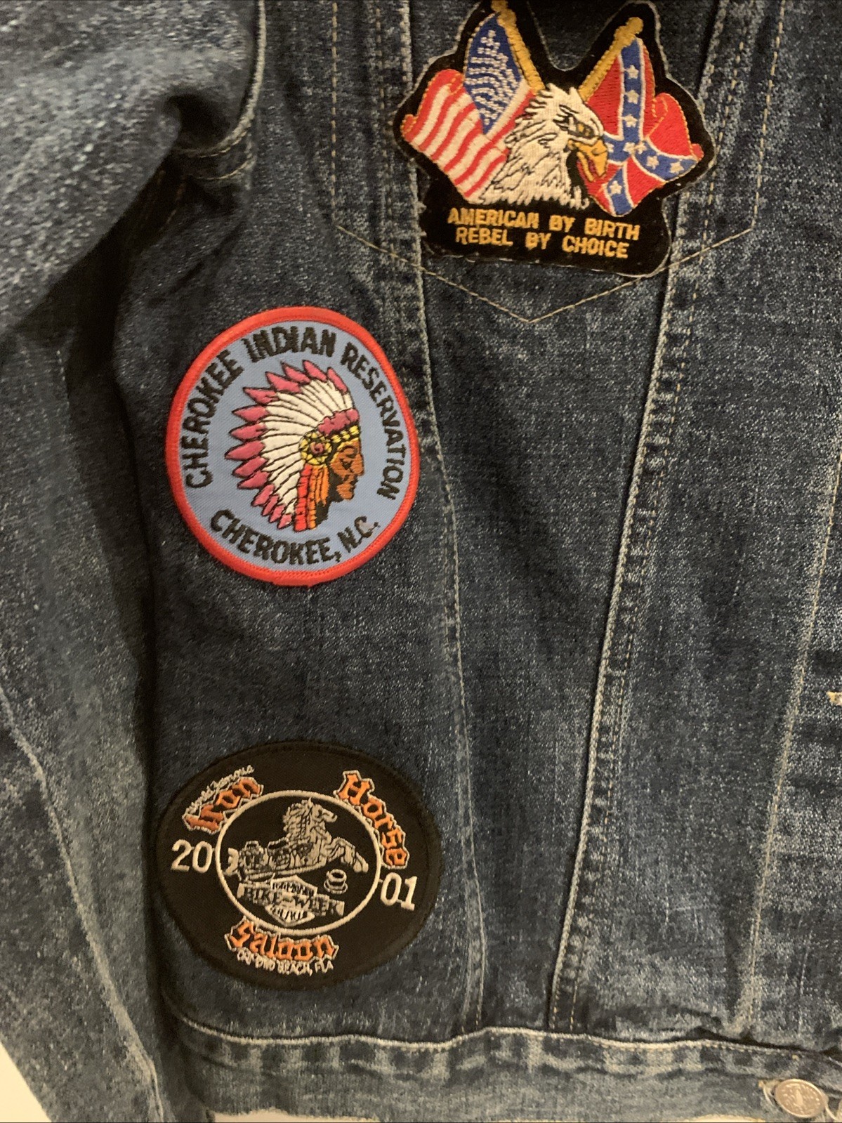 Customized Denim Jacket Biker Patch Pins Harley D… - image 7