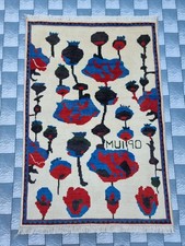  Rug Afghan Handmade  Vintag  Rug Baluchi Wool With Opium Design Rug 120x80cm