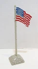 MARX PLAYSET VINTAGE TIN AMERICAN 36 STAR FLAG W/ POLE & BASE CIVIL WAR APACHE