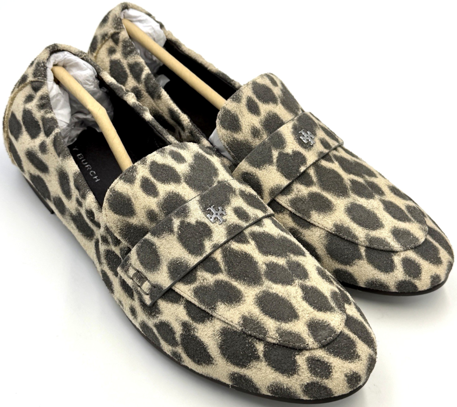 TORY BURCH~Cheetah Suede Ballet Loafer ~ Mini T Silver Logo Sz 10 NIB *SOLD OUT* image 9