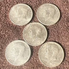 Lot Of 5 ~ 1964 D KENNEDY Half Dollar Coins 90% Silver No Reserve Auction