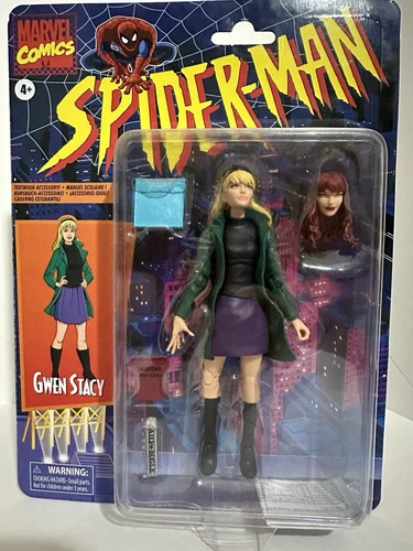 Marvel Legends Gwen Stacy Mary Jane Watson Spider-Man Retro Vintage 6" Clásico
