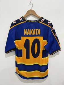 Champion パルマA.C. NAKATA 10 Mサイズ シャツ タグ付き パルマ 2001-02 Champion 選手用 アウェイ半袖 ユニフォーム #10
