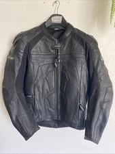 Cortech Adrenaline Jacket Men's Small 40 Motorcycle Racing Black Leather
