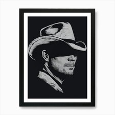 Johnny Cash Kunstdruck gerahmt Wandbild Poster Leinwanddruck Bild