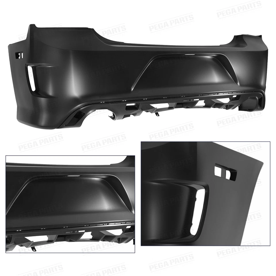 For 2011-2014 Dodge Charger Rear Bumper Cover Assembly w/ Tail Lip SRT 8 Style Foto 3 de 4