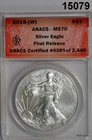 Photo of a 2015 American Silver Eagle from an eBay listing that sold on Jul 23, 2026