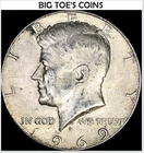1969-D KENNEDY HALF DOLLAR 40 % SILVER,  BEAUTIFUL RARE  COIN, FAST SHIPPING