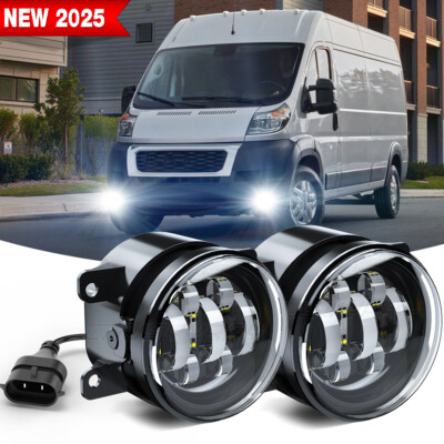 For RAM PROMASTER 1500 2014-2022 Pair Front Bumper Fog Lights Driving Lamps