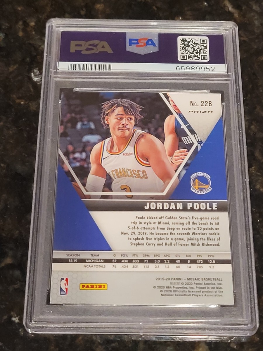 2019 Mosaic Jordan Poole Silver Prizm #228 RC PSA 10 GEM 2019 Mosaic Jordan Poole Silver Prizm #228 RC PSA 10 GEM