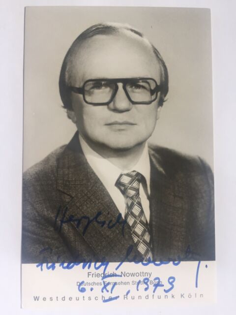 Friedrich Nowottny signiert TV Original Karte Unterschrift Autogramm Signatur