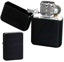 Plain Black Windproof Lighter Great Gift 4 Valentine UK SELLER QUICK DESPATCH UK