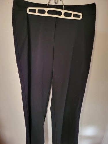 Womens Size 12 S Black Pants Worthington 2 Clip Zip 34 W 31 Inseam Straight Leg - Picture 19 of 24