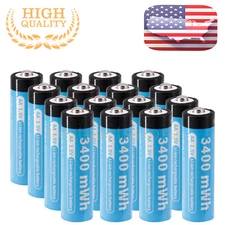 1.5V AA Li-ion Lithium ion Rechargeable Batteries 3400mwh Battery + Case Box Lot