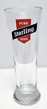 Vintage Pure Sterling Beer Pilsner Libbey 8.25" Glass- RARE