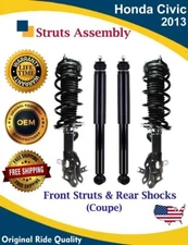New OE Front Struts & Rear Shocks For 2013 Honda Civic 1.8L Lifetime Warranty