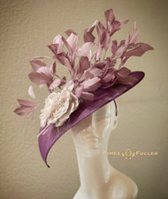 Kentucky Derby Fascinator Purple Blush Pink Eggplant Lavender Melbourne Cup Hat