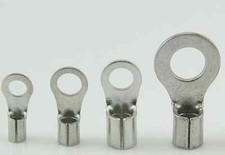 200Pcs AWG 14 - 3mm Wire Copper Crimp Ring Terminal with PVC Handles M3 