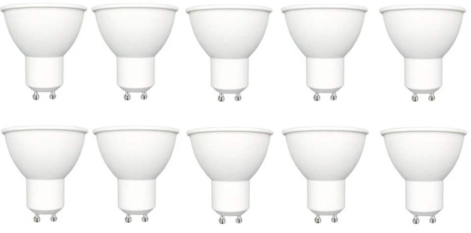 GU10 5W LED Bulb Cool White for Everyday Use Energy Efficient Pack of 10 - Image 2 of 4