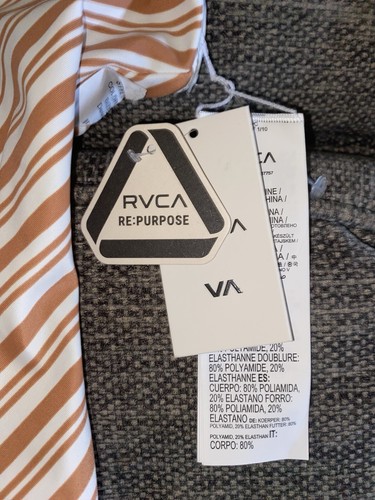 NWT RVCA Women's Standard Medium One Piece Swimsuit, Medium Coverage Racerback L - Picture 3 of 5