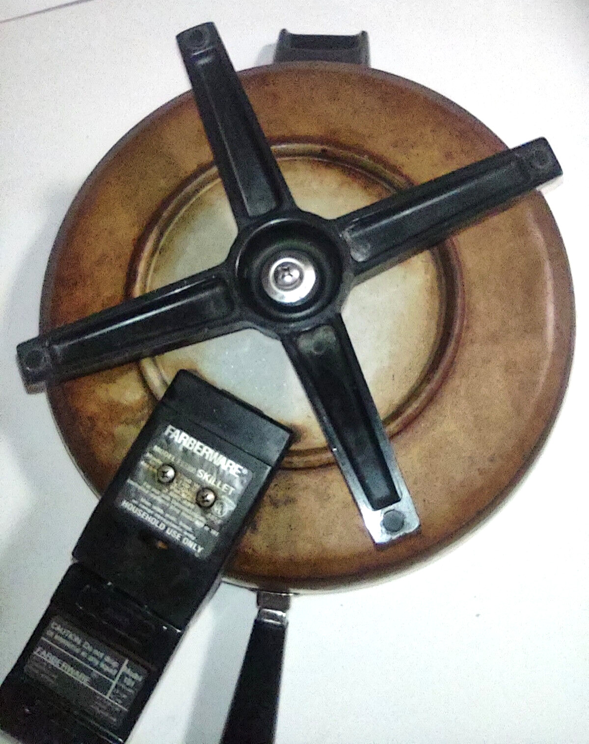 Vintage Faberware FSS300 Stainless Steel Electric Skillet Pan w/ lid  and probe