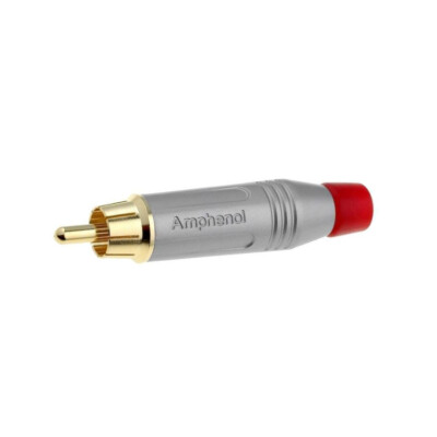 ACPR-SRD Stecker RCA männlich gerade Löten grau vergoldet 3-7mm AMPHENOL