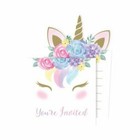 Unicorn Baby Shower Birthday Party Supplies Invitations