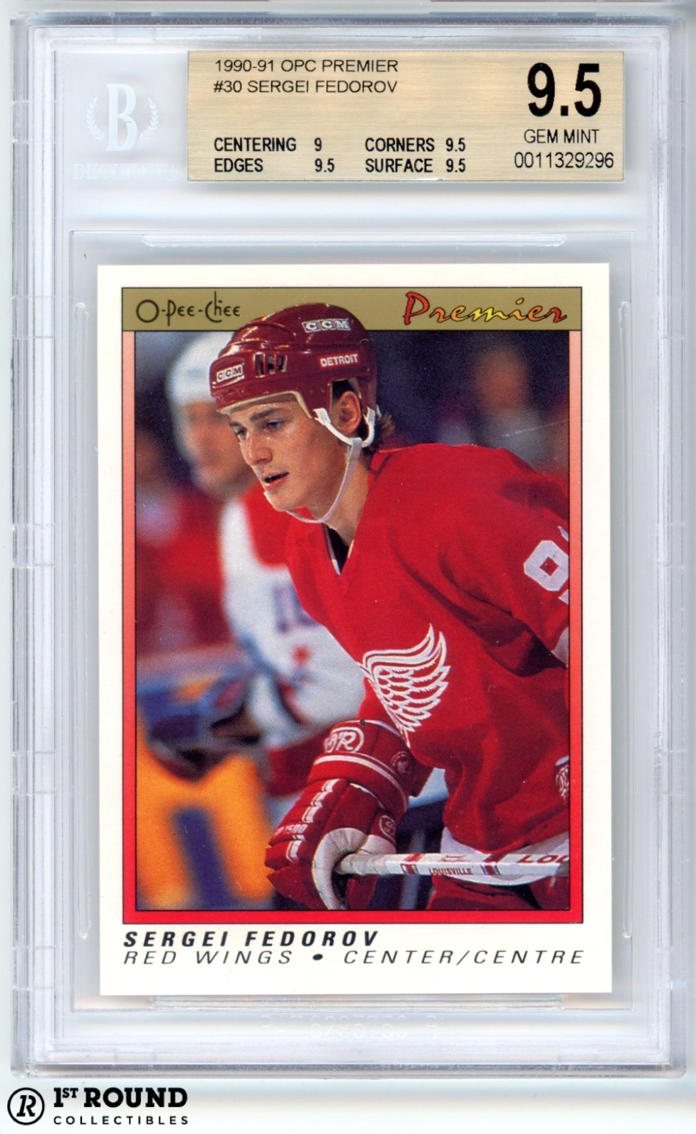 Sergei Fedorov RC BGS 9.5: 1990-91 OPC Premier Rookie Card #30