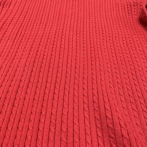 Maglione sportivo Ralph Lauren donna piccolo rosso maglia cavo felpa grossa - Foto 5 di 8
