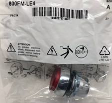 ALLEN BRADLEY 800FM-LE4 ILLUMINATED EXTENDED PUSH BUTTON RED